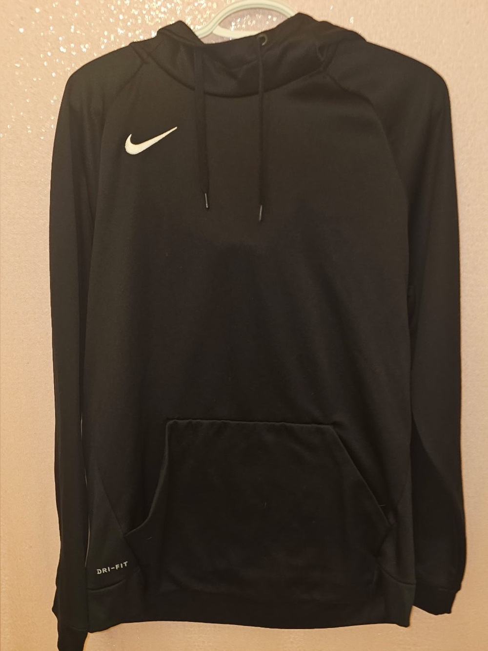 Nike Black Pullover Hoodie with White Swoosh